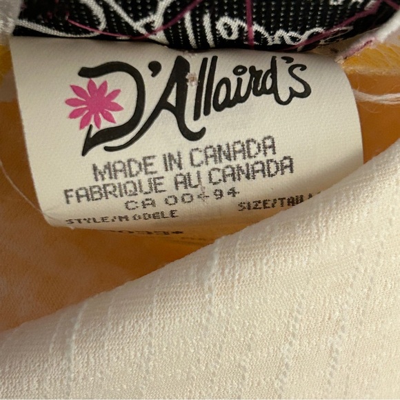 ❤️ Vintage Made in Canada Chic Yellow Patterned Midi Dress - Picture 6 of 12